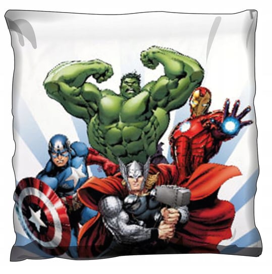 Avengers Hulk Ameryka Thor Iron Man welurowa poduszka jasiek 40x40cm Carbotex