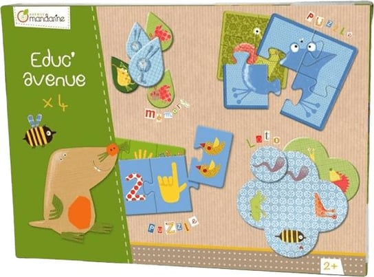 Avenue Mandarine, puzzle, Zestaw gier dla dzieci, 18 el. Avenue Mandarine