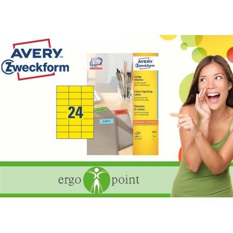 Avery Zweckform, etykiety uniwersalne, żółte, 2400 etykiet Avery Zweckform