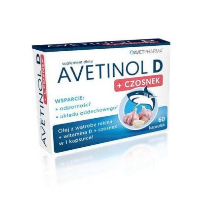 Avet, Pharma Avetinol D + Czosnek, 60 kaps. AVET