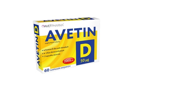Avetin D 2000 j.m, suplement diety, 60 kapsułek Avet Pharma