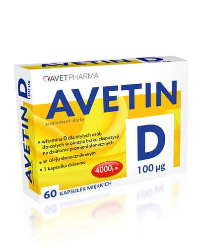 Avetin D 4000 j.m, suplement diety, 60 kapsułek Avet Pharma