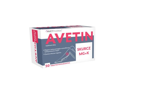 Avetin Skurcz MG+K, suplement diety, 50 tabletek Avet Pharma