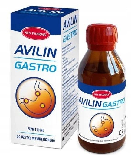 Avilin, Gastro, Płyn na zgagę i wrzody, 110 ml NES PHARMA