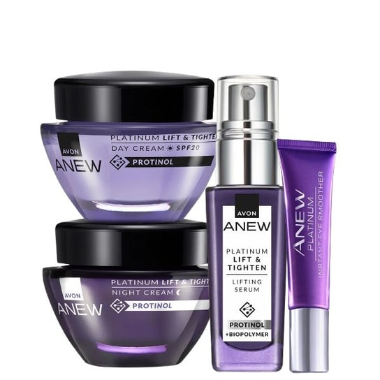 Avon Anew Platinum Zestaw lifting 4w1 [Serum + Korektor + Krem dzień + noc] Inna marka