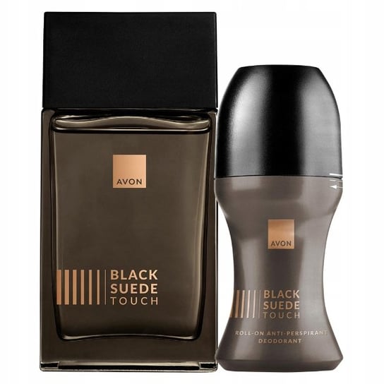 AVON BLACK SUEDE TOUCH zestaw 2 kosmetyków woda toaletowa 100ml + kulka AVON