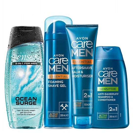 Avon, Care Men Zestaw Poranny niezbędnik, 4 sztuki AVON