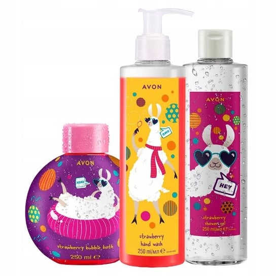 Avon Kids, Zestaw dla dzieci, Truskawka, 3 szt. AVON