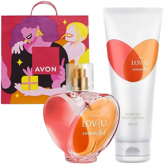 Avon, Lov U Connected, Zestaw kosmetyków, woda perfumowana, 50ml + balsam do ciała, 125ml AVON