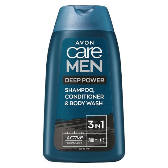 Avon, Men Deep Power, Szampon Żel Odżywka 3w1 Węgiel, 200 Ml AVON