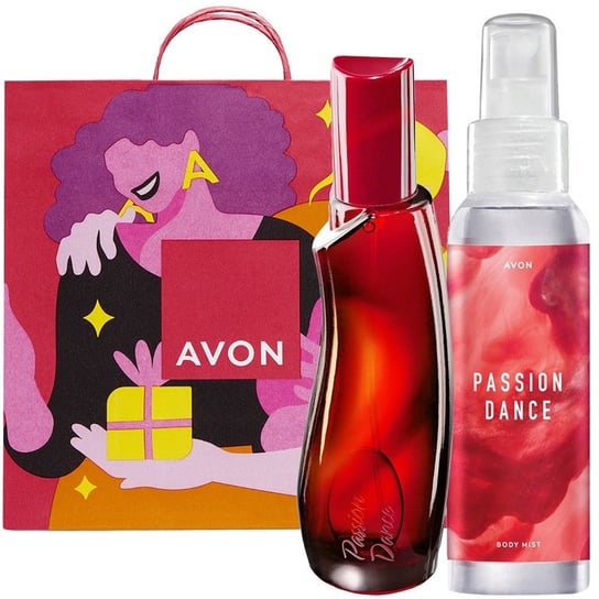 Avon, Passion Dance, Zestaw perfum, woda toaletowa, 50ml + mgiełka do ciała, 100ml AVON