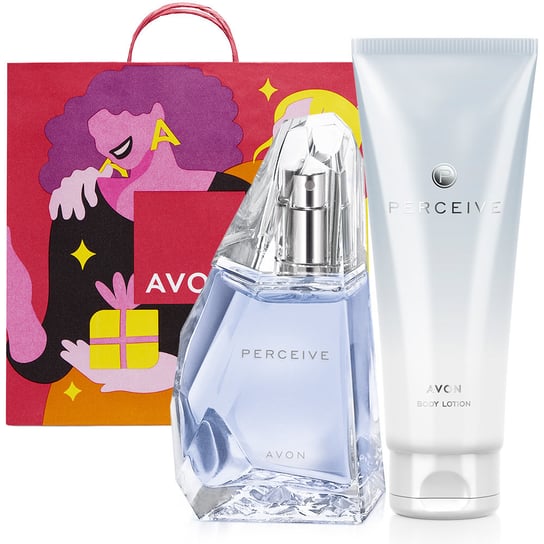 Avon, Perceive, Zestaw kosmetyków, woda perfumowana, 50ml + balsam do ciała, 125ml AVON