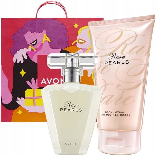 Avon, Rare Pearls, Zestaw kosmetyków, woda perfumowana, 50ml + balsam do ciała, 150ml AVON