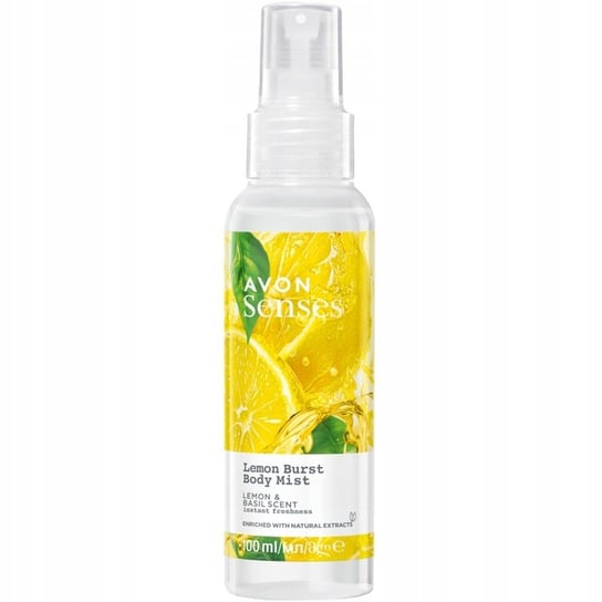 Avon Senses, Lemon Burst, Mgiełka do ciała dla kobiet, Cytryna & bazylia, 100ml AVON