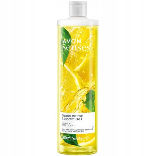 Avon Senses, Lemon Burst, Orzeźwiający żel pod prysznic, Cytryna & bazylia, 500ml AVON