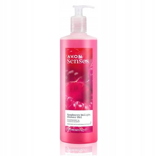 Avon Senses, Raspberry Delight, Nawilżający żel pod prysznic dla kobiet, Malina & Porzeczka, 720ml AVON