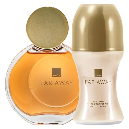 AVON ZESTAW FAR AWAY 2 KOSMETYKI WODA 50 ML + KULKA 50 ML DLA NIEJ AVON