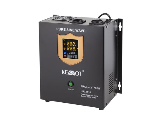 Awaryjne źródło zasilania KEMOT URZ3410 PROsinus-700W przetwornica z czystym przebiegiem sinusoidalnym i funkcją ładowania 12V / 700W Kemot