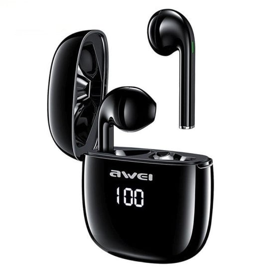 AWEI słuchawki Bluetooth 5.0 T28P TWS + stacja dokująca czarny/black Awei