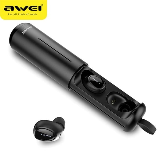 AWEI słuchawki Bluetooth 5.0 T5 TWS + stacja dokująca czarny/black Awei