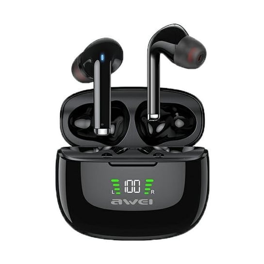 AWEI słuchawki sportowe Bluetooth 5.2 TA8 TWS + stacja dokująca czarny/black Awei