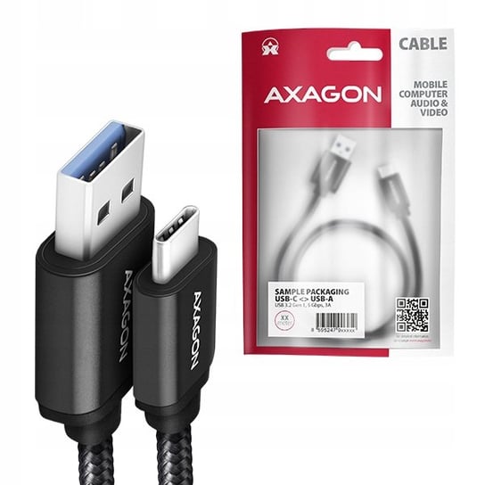 Axagon kabel USB-C - USB-A USB 3.2 PD 60W 1m oplot Inna marka