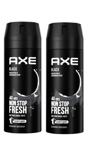 Axe Black, Dezodorant w aerozolu, 2x150ml Axe