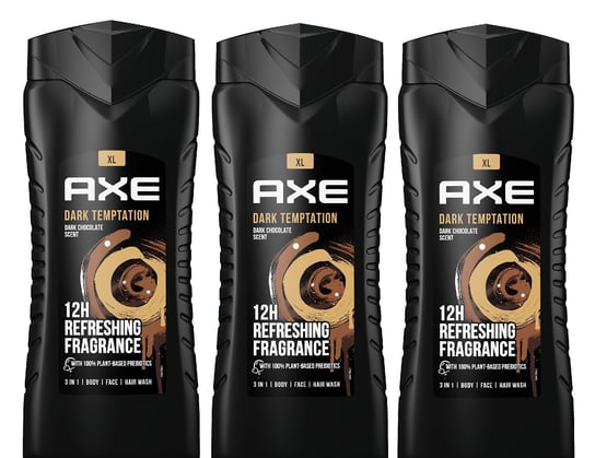Axe, Dark Temptation, Żel pod prysznic, 3x400 ml Axe
