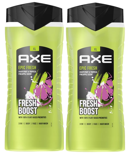 Axe, Epic Fresh, Żel pod prysznic, 2x400 ml Axe