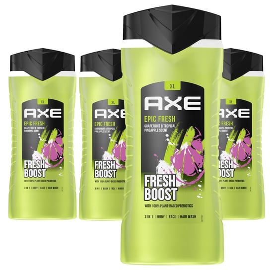 Axe, Epic Fresh, Żel pod prysznic, 4x400 ml Axe