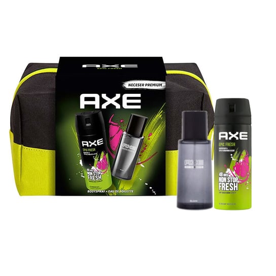 Axe Epic Fresh, Zestaw Kosmetyków, 2 Szt. + Kosmetyczka Axe