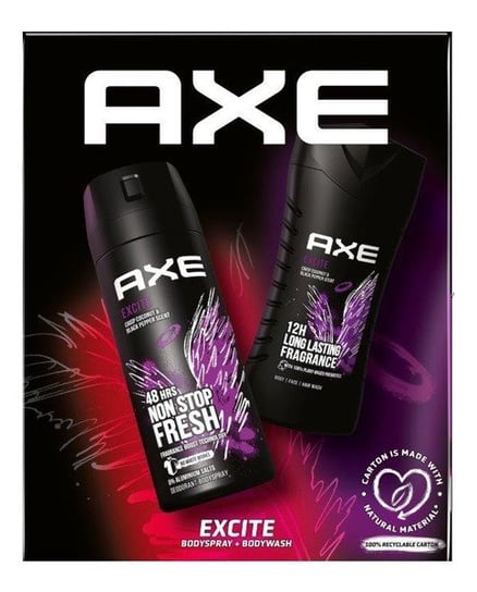 Axe, Excite, Zestaw Prezentowy, Dezodorant Spray 150ml + Żel Pod Prysznic 250ml Axe
