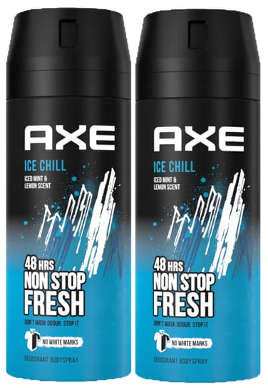 Axe Ice Chill, Dezodorant w aerozolu, 2x150ml Axe