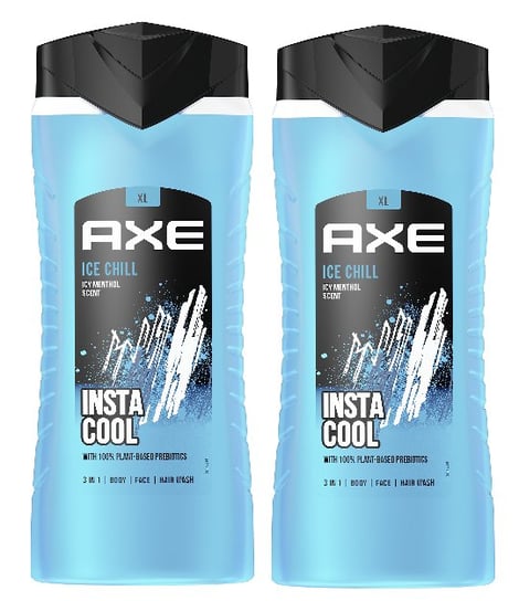 Axe, Ice Chill, Żel pod prysznic, 2x400ml Axe