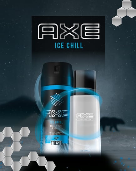 Axe, Ice Chill, zestaw kosmetyków, 2 szt. Axe