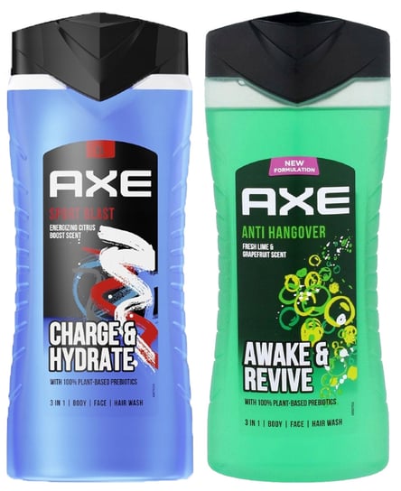 Axe, Żel pod prysznic Sport Blast + Anti Hangover, 2 szt. Axe