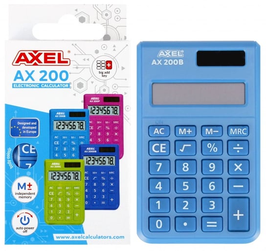 Axel, Kalkulator, niebieski, Ax-200B, 489997 Axel
