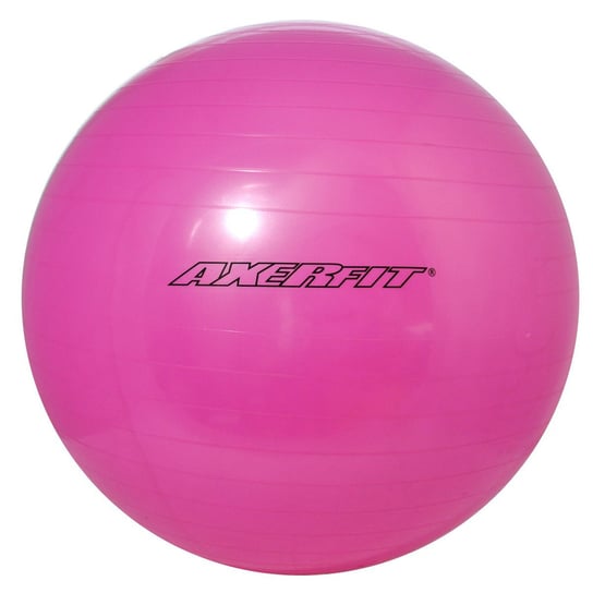 Axer Fit, Piłka gimnastyczna z pompką, Standard, różowa, 65 cm Axer Fit