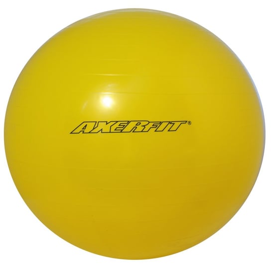 Axer Fit, Piłka gimnastyczna z pompką, Standard, żółta, 65 cm Axer Fit
