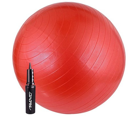 Axer, Piłka gimnastyczna z pompką, Anti-burst, czerwona, 65 cm Axer Fit