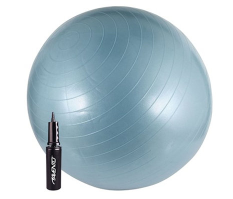 Axer, Piłka gimnastyczna z pompką, Anti-burst, niebieska 65 cm Axer Fit