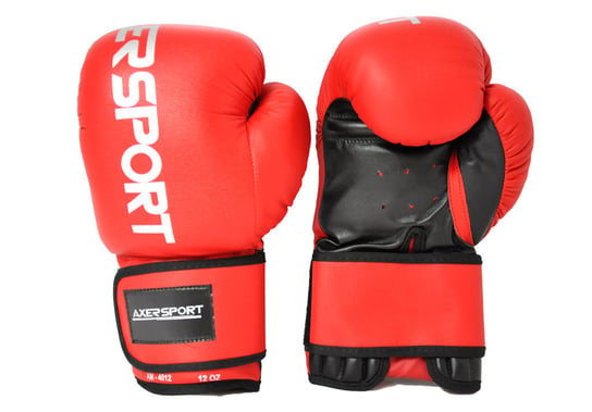 Axer, Rękawice bokserskie, czerwono-czarne, rozmiar 8 Axer Sport