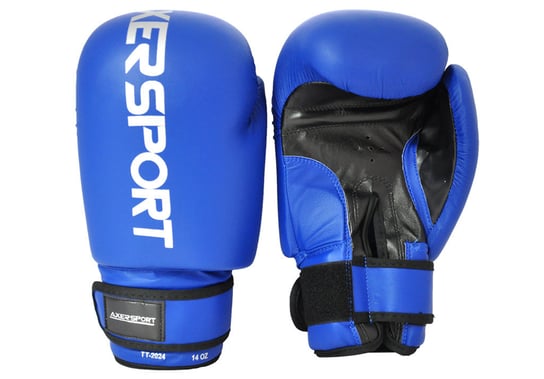 Axer, Rękawice bokserskie, niebiesko-czarane, rozmiar 14 Axer Sport