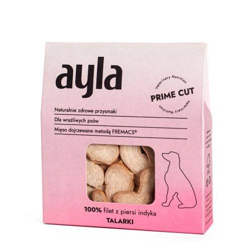 Ayla Przysmaki dla psa 100% filet z piersi indyka prime cut talarki 45g Ayla