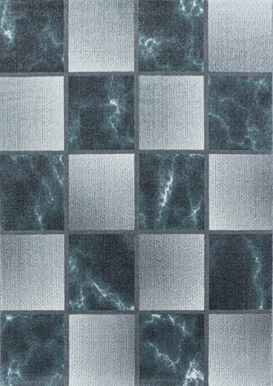 Ayyildiz, Dywan Ottawa kwadraty niebiesko szare, 80x150 cm Oaza Dywany