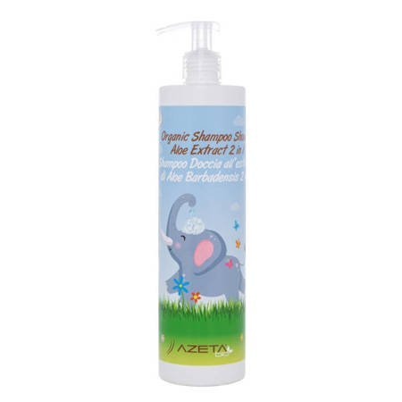 Azeta Bio - Organiczny szampon i płyn do mycia ciała 2w1 dla dzieci z ekstraktem z aloesu 500 ml Azeta Bio