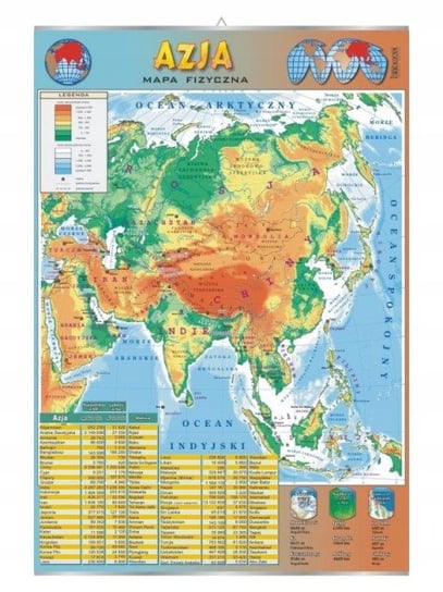 Azja mapa V azji plansza plakat VISUAL System