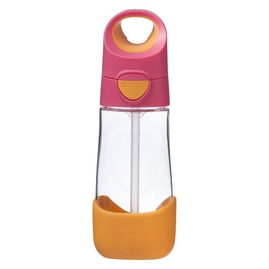 B.Box, Butelka ze słomką, Tritanowa, Strawberry Shake, 450 ml B.Box