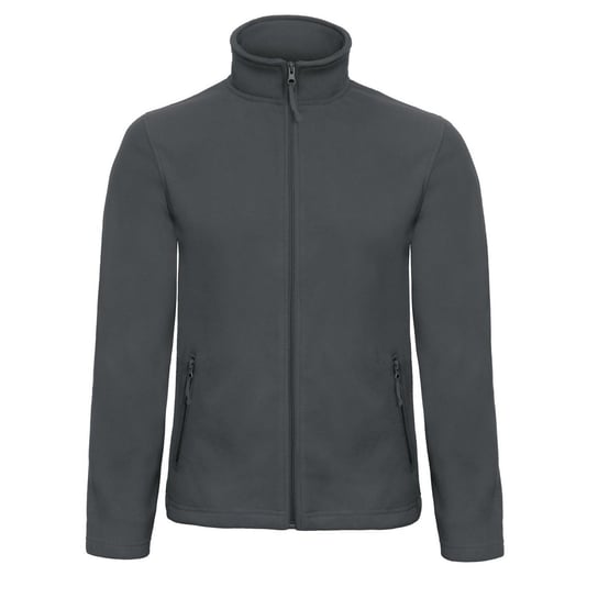 B&C Męska Kurtka ID.501 Microfleece Full Zip Fleece Jacket (3XL / Ciemnoszary) B&C