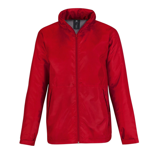 B&C Męska Kurtka Multi-Active (3XL / Czerwony) B&C
